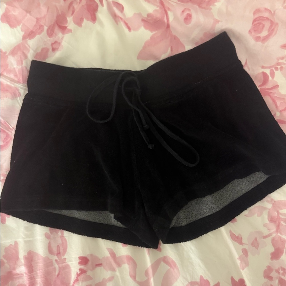 Hard Tail Black Terry Cloth Shorts